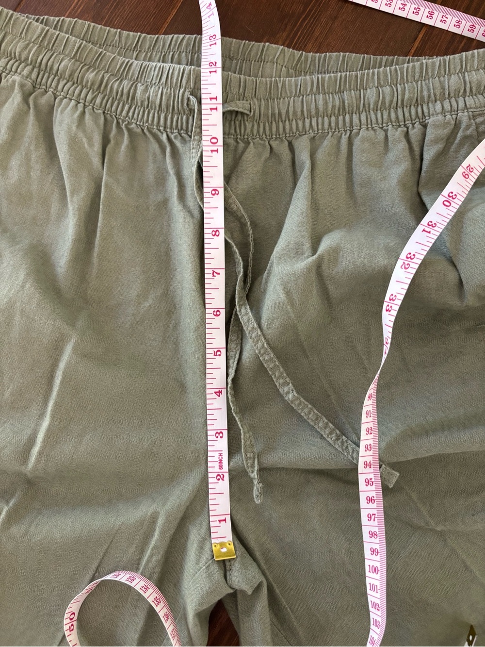 H&M Linen Blend Wide Leg Pants – Khaki Green – Size Medium - Picture 9 of 9